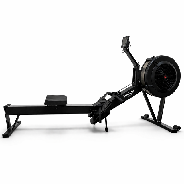 Ilmavastuksella toimiva soutulaite – koko kehoa treenaava kotilaite