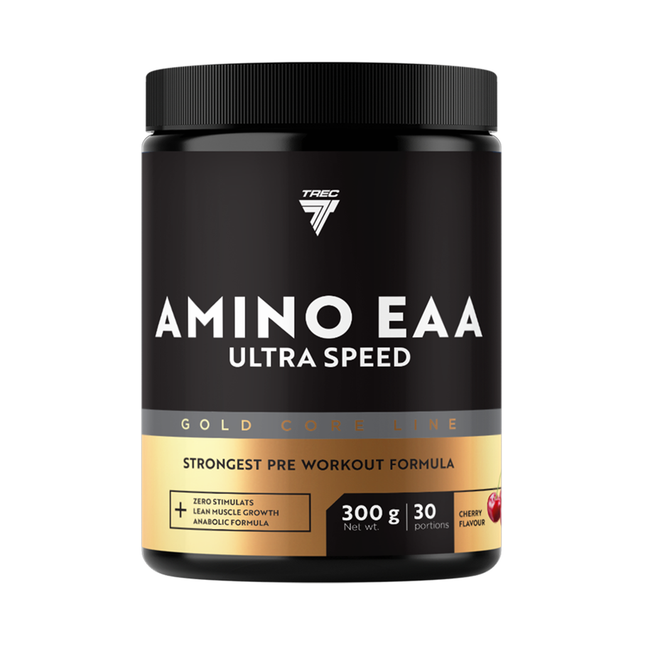 Aminohappo TREC GOLD CORE LINE AMINO EAA HIGH SPEED HERRY 300 g