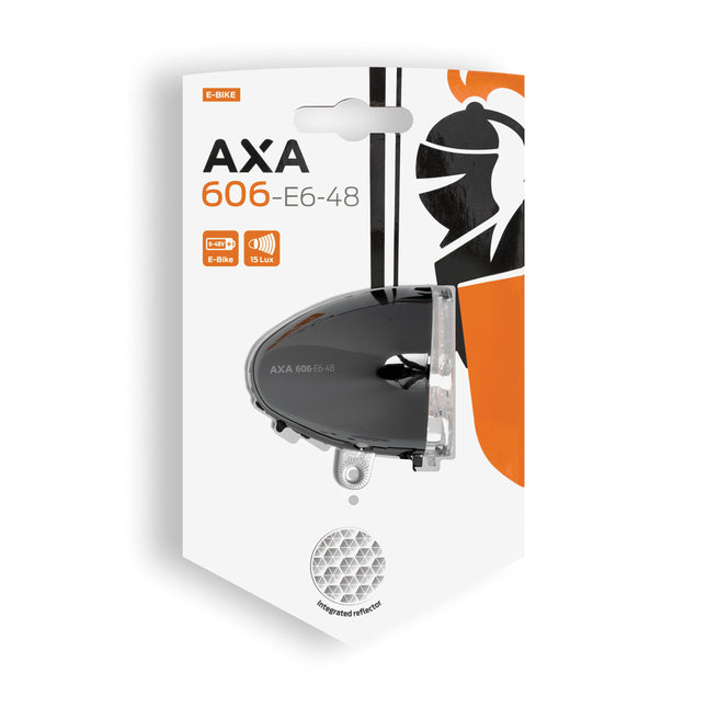 Ajovalo AXA 606 E-BIKE6-48 VOLT 15 LUX DARK CHROME