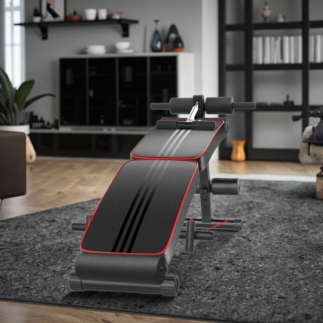 Taitettava Vatsapenkki Kotitreeniin – Monikulmasäätö & Vastuskuminauhat