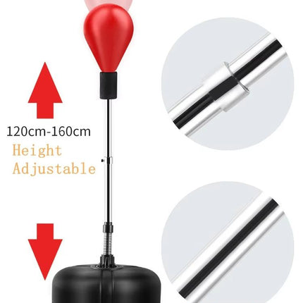 Säädettävä Seisova Nyrkkeilypallo – Reflex- & Nopeustreeni Kotikäyttöön