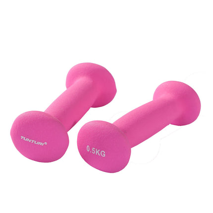 Käsipainot TUNTURI Neopreenikäsipainot 0,5kg, pinkki