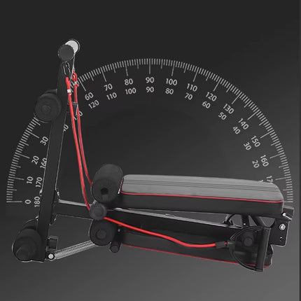 Taitettava Vatsapenkki Kotitreeniin – Monikulmasäätö & Vastuskuminauhat