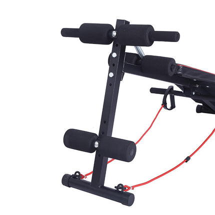 Taitettava Vatsapenkki Kotitreeniin – Monikulmasäätö & Vastuskuminauhat