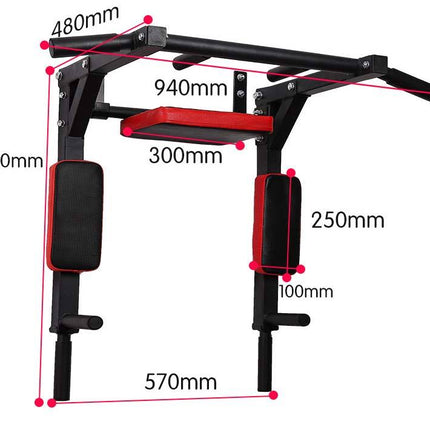 Monitoiminen Seinään Asennettava Leuanvetoteline – Kotikuntosalin Treeniasema