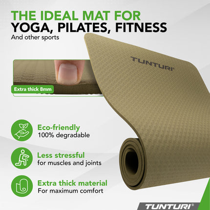 Joogamatto Tunturi Yogamat 8mm, Army Green