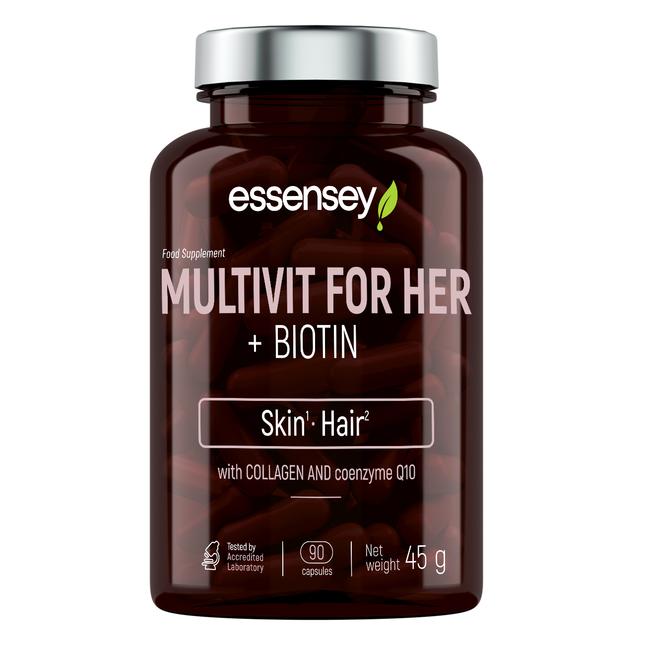 Monivitamiini naisille TREC ESSENSEY MULTIVIT FOR HER + BIOTIN 90 kapselia