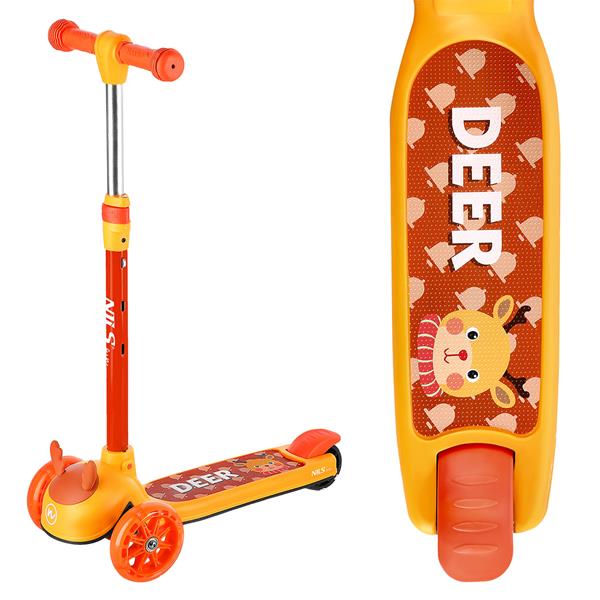 Lasten skootteri NILS FUN HLB02 Deer Scooter, oranssi