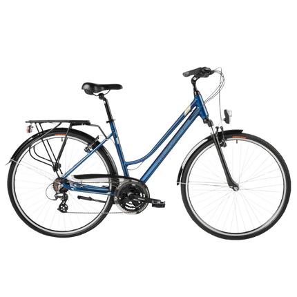 Naisten hybridipyörä ROMET Gazela 0, turkoosi-kulta (M)