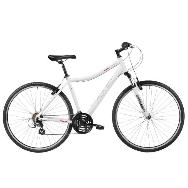 Naisten polkupyörä ROMET Orkan D, valkoinen-violetti (L)