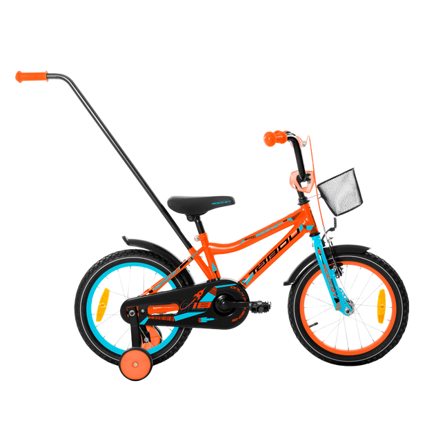 Lasten polkupyörä TABOU Rocket Alu, 14" oranssi-sininen