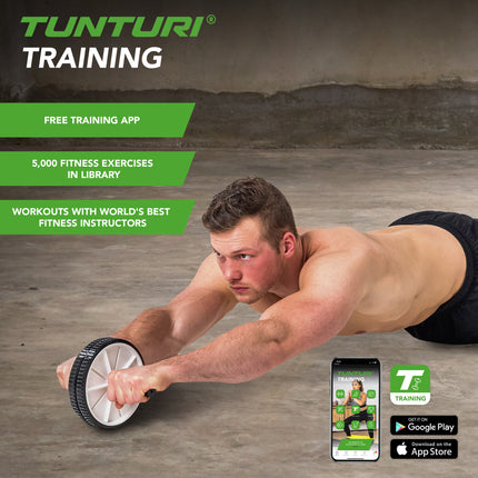 TUNTURI Double Exercise Wheel vatsalihaksille