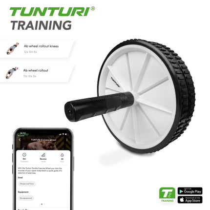 TUNTURI Double Exercise Wheel vatsalihaksille
