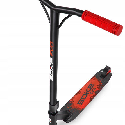 Temppuskootteri SOKE EVO, musta-punainen