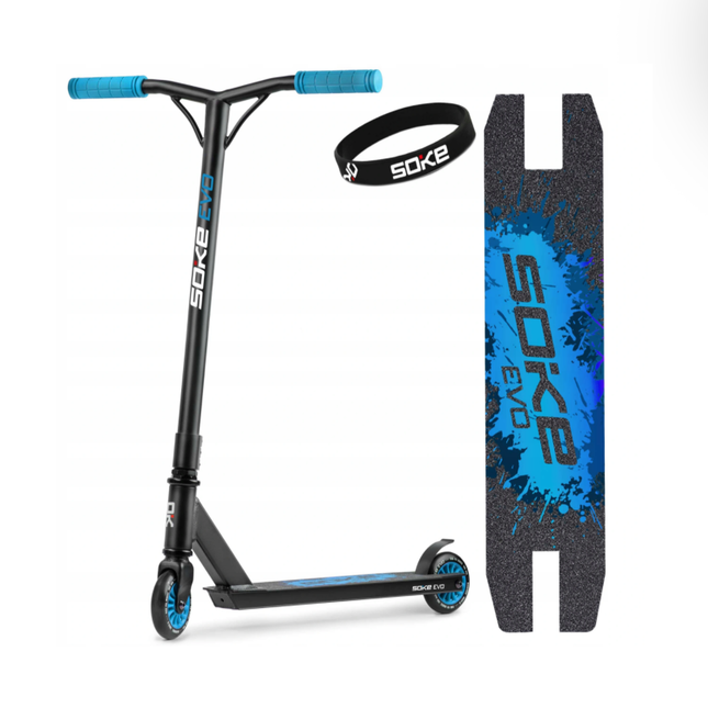 Temppuskootteri SOKE EVO, musta-sininen