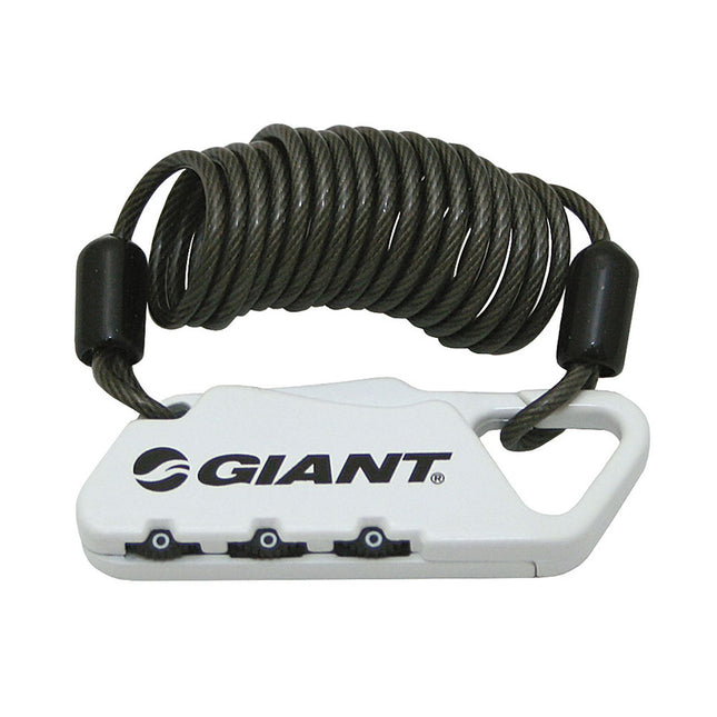 Kaapelilukko GIANT Surelock Flex Combo Air, valkoinen