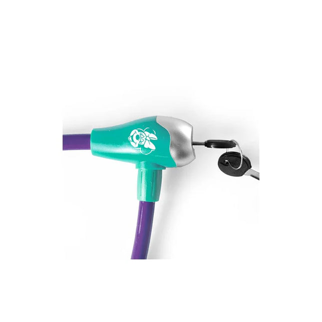 Kaapelilukko Minnie 65cm, violetti-vihreä