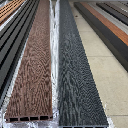 WPC-komposiittiterassilauta Musta 14m (4× 3,5 m)