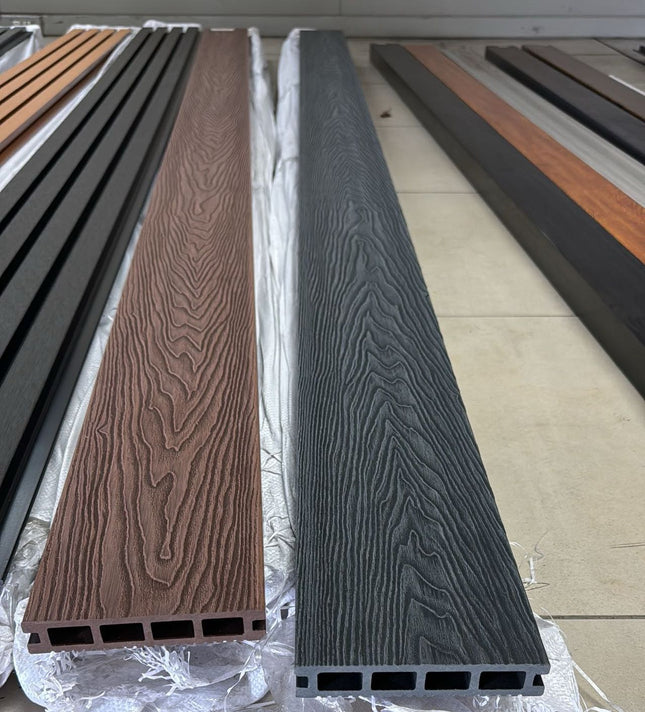 WPC-komposiittiterassilauta Musta 14m (4× 3,5 m)