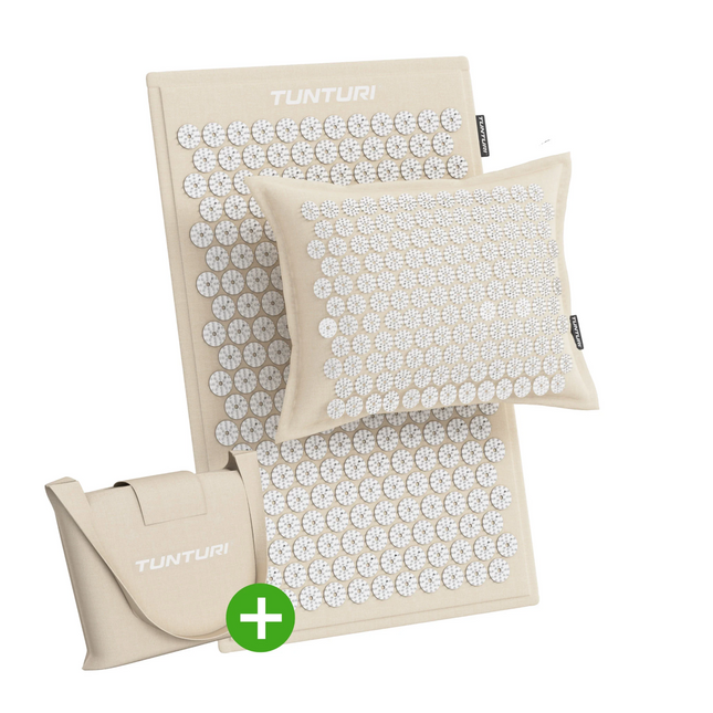 Akupunktuurimatt ja -padi TUNTURI PRO Acupressure Mat And Pillow, Beige