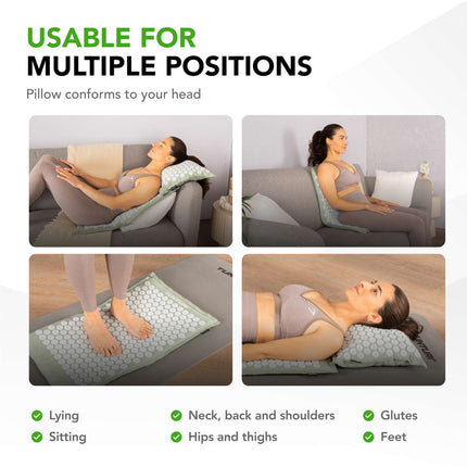 Akupunktiomatto ja -tyyny TUNTURI PRO Akupunktiomatto ja -tyyny, Minttu