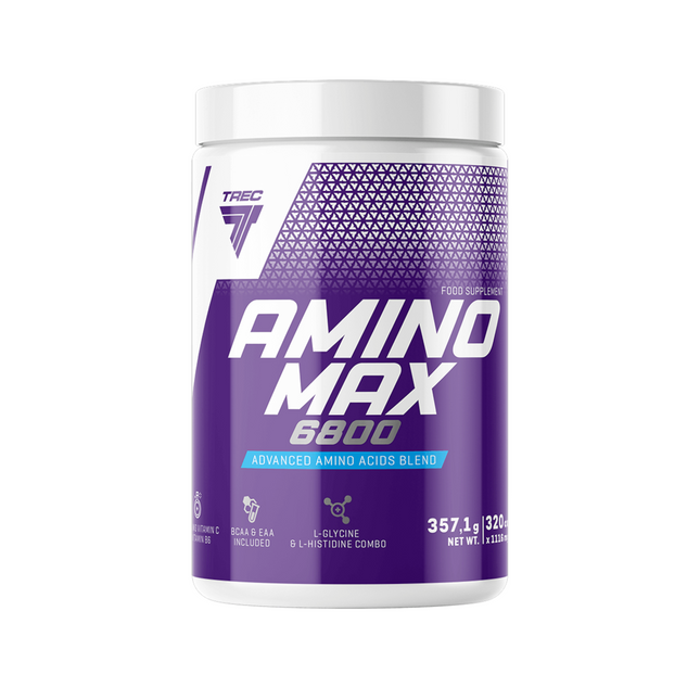 Erittäin puhtaat aminohappokapselit TREC AMINO MAX 6800, 320 kapselia