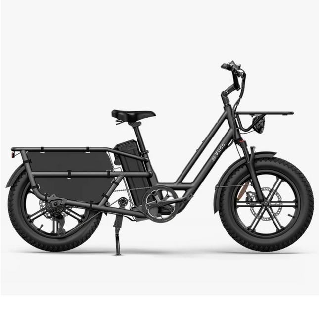 Sähköinen tavarapyörä FIIDO T2 Longtail Cargo, harmaa