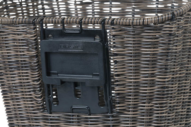 Polkupyörän etukori Basil Bremen Rattan Look KF, irrotettava