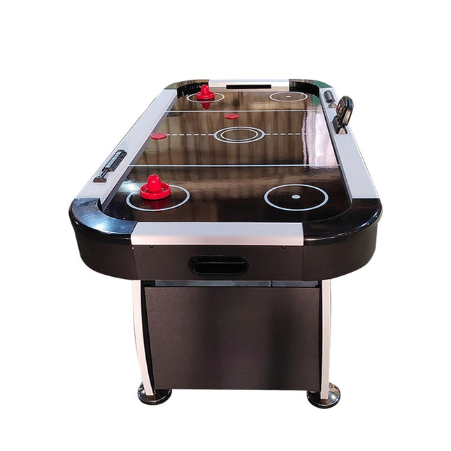 Premium Ilmakiekkopöytä black edition - sähköinen pistelaskija & tehokas puhallin