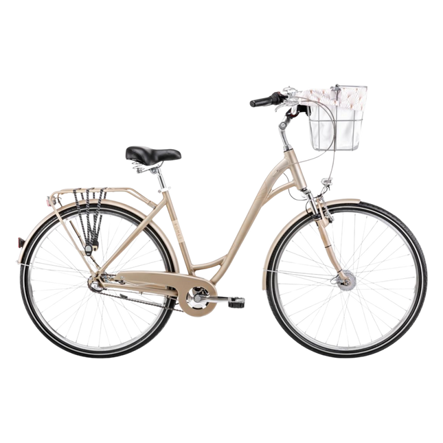 ROMET Art Deco Classic -polkupyörä, etukori, beige (M)