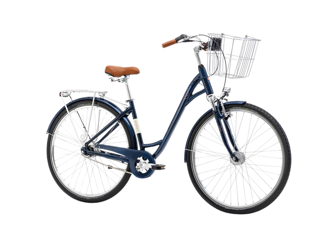 ROMET Art Deco Lux -polkupyörä, etukori, sininen (M)