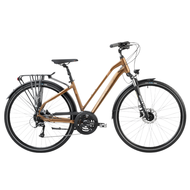 Naisten polkupyörä ROMET Gazela 6, ruskeanmusta (L)