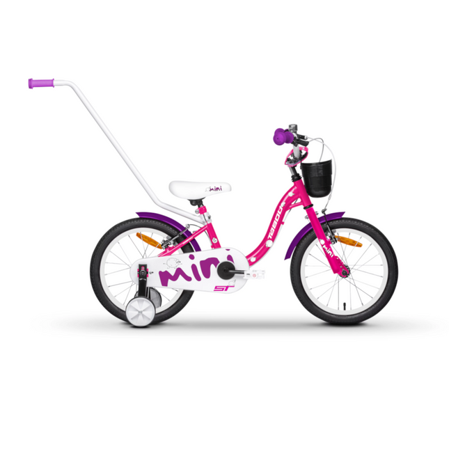 Lasten polkupyörä TABOU Mini ST, 14" pinkki-valkoinen