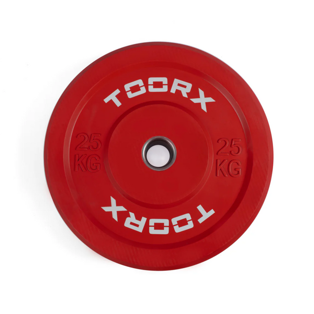 TOORX Bumper Plate Challenge -painolevy, punainen, 50 mm, 25 kg
