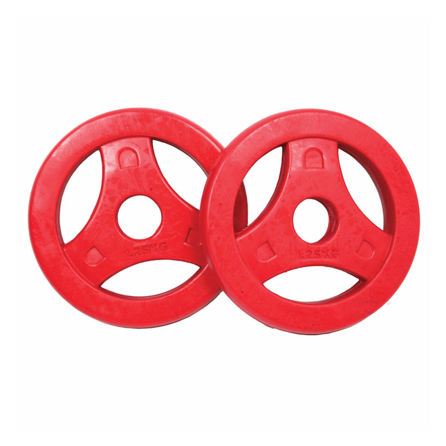 Painolautaset TUNTURI Aerobic Lautaset 1,25 kg, punainen