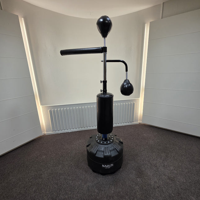 Vapaasti seisova nyrkkeilysäkki & reaktiotanko – nopeus- ja väistöharjoitteluun