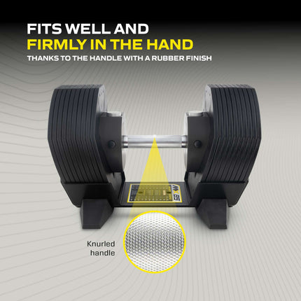 Säädettävä käsipaino TUNTURI MX Select MX85 käsipaino 5,6-38,6 kg, uritettu