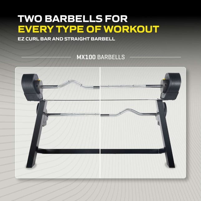 Säädettävä käsipaino TUNTURI MX100 Barbell 12,8 - 45,5 kg