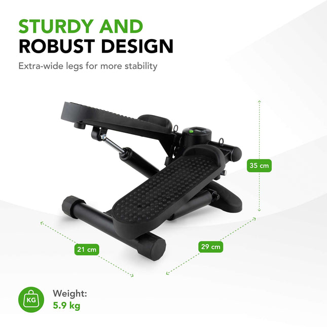 TUNTURI Stepper, musta, sis. näytön