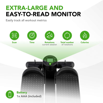 TUNTURI Stepper, musta, sis. näytön