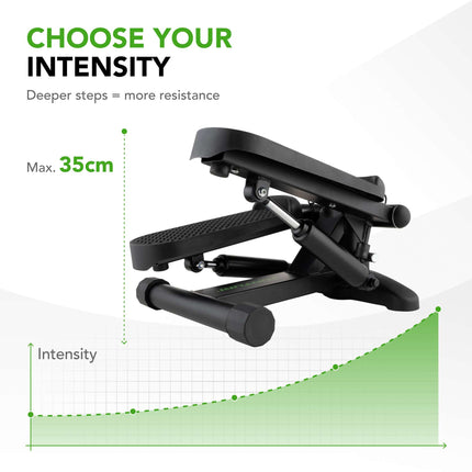 TUNTURI Stepper, musta, sis. näytön