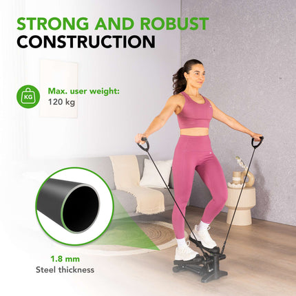 TUNTURI Stepper, musta, sis. näytön