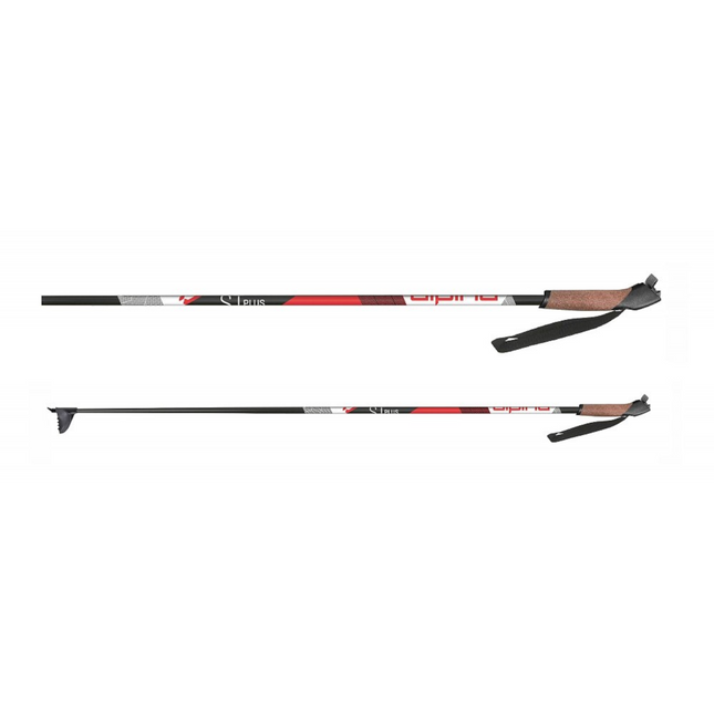 Alumiiniset laskettelusauvat Alpina ST PLUS musta/punainen (145)