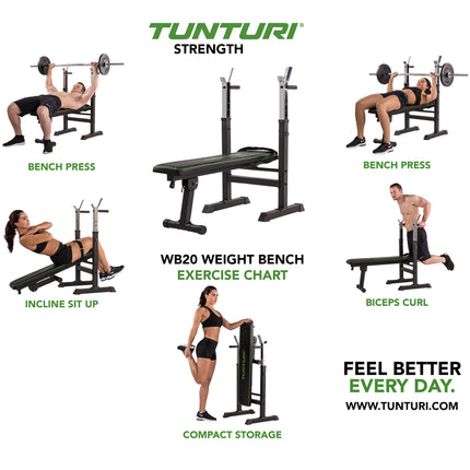 Treenipenkki Tunturi WB20 Basic Weight Bench