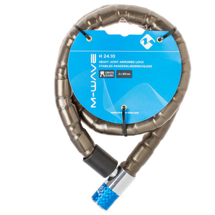 Polkupyörän vaijerilukko M-Wave, halkaisija 24 mm, pituus 1 metri