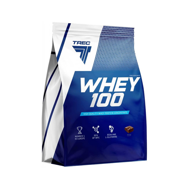 Proteiinijauhe TREC WHEY 100, Brownies, 900g